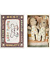 Maileg Twins Mice in Matchbox - 8cm - Vintage and Nostalgic Design! Puppets
