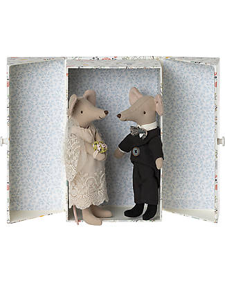 Maileg Wedding Mice in Box - 15cm - Vintage and Nostalgic Design! Puppets