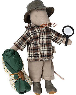 Maileg Wildlife Guide Mouse - 15cm - Vintage and Nostalgic Design! Puppets