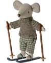 Maileg Winter Mouse  - Big Brother - with ski - Height 13 cm Puppets