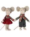 Maileg Winter Twin Mice - Brother and Sister - Height 13 cm Puppets