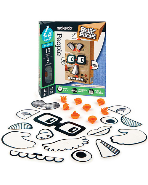 MakeDo Box Props Faces - People (recycle and repurpose creatively) Art & Craft Kits