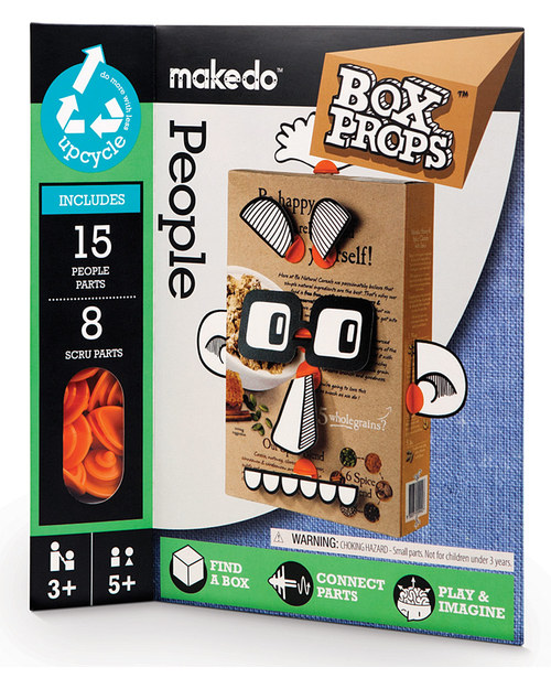 MakeDo Box Props Faces - People (recycle and repurpose creatively) Art & Craft Kits