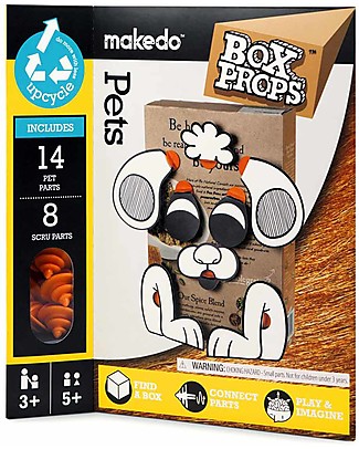 MakeDo Box Props Pets - Create your Favourite Little animal with Recycled Materials and with MakeDo! - Playful Creativity Art & Craft Kits