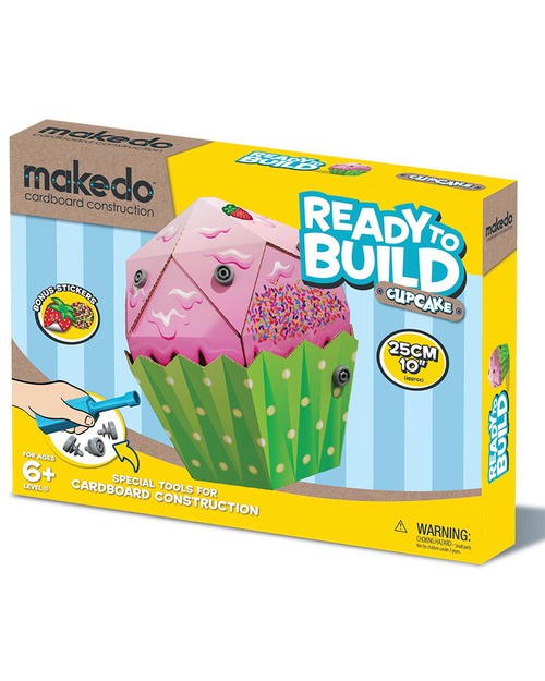 MakeDo Make Do Ready to Build Kit - Cupcake - 100% recycled cardboard Art & Craft Kits