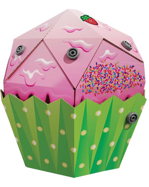 MakeDo Make Do Ready to Build Kit - Cupcake - 100% recycled cardboard Art & Craft Kits