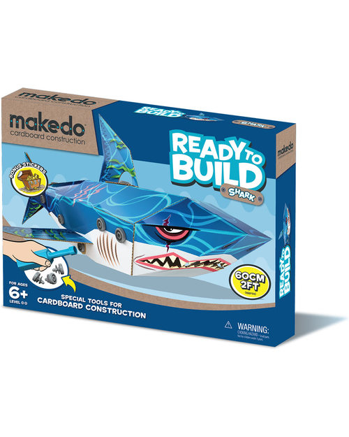 MakeDo Make Do Ready to Build Kit - Shark - 100% recycled cardboard ...