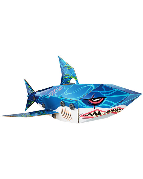 MakeDo Make Do Ready to Build Kit - Shark - 100% recycled cardboard Art & Craft Kits