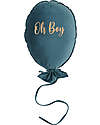 Malomi Kids Balloon Pillow - Oh Boy - Velvet - Crystal Teal Cushions