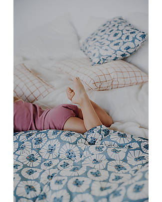 Malomi Kids Bedding Set Cushion+Quilt L - Denim Lions - 100% Cotton - 135x110cm Duvet Sets