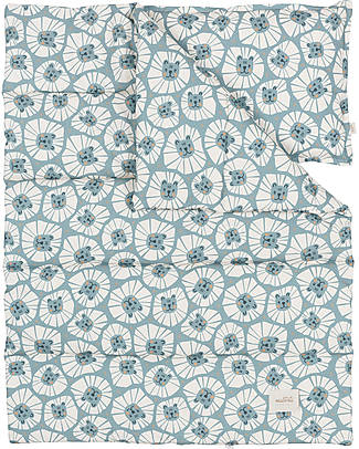 Malomi Kids Bedding Set Cushion+Quilt XL - Denim Lions - 100% Cotton - 120x160cm Duvet Sets