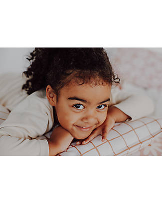 Malomi Kids Bedding Set Cushion+Quilt XXL - Camel Check - 100% Cotton - 140x200cm Duvet Sets