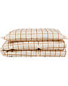 Malomi Kids Bedding Set Cushion+Quilt XXL - Camel Check - 100% Cotton - 140x200cm Duvet Sets