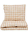 Malomi Kids Bedding Set Cushion+Quilt XXL - Camel Check - 100% Cotton - 140x200cm Duvet Sets