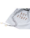 Malomi Kids Boy Stuff Bag - Grey - 100% Cotton with Embroidery Travel Bags