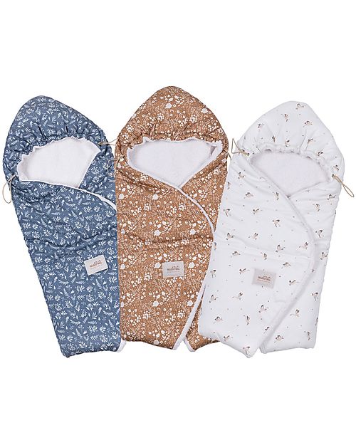 Malomi Kids Car Seat Swaddle - Goose - 100% Organic Cotton GOTS Footmuffs