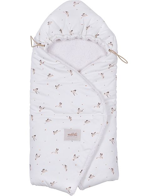 Malomi Kids Car Seat Swaddle - Goose - 100% Organic Cotton GOTS Footmuffs