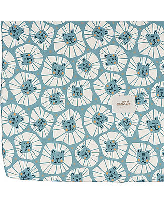 Malomi Kids Cotton Bedsheet - 140 x 70 cm - Denim Lions Bed Sheets and Pillow Cases