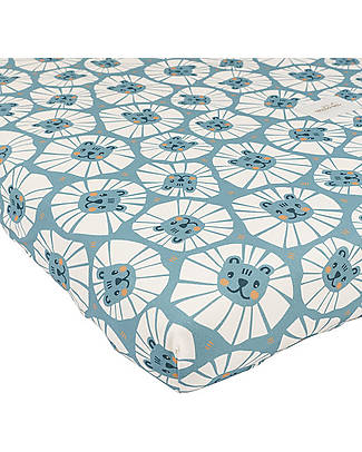 Malomi Kids Cotton Bedsheet - 140 x 70 cm - Denim Lions Bed Sheets and Pillow Cases