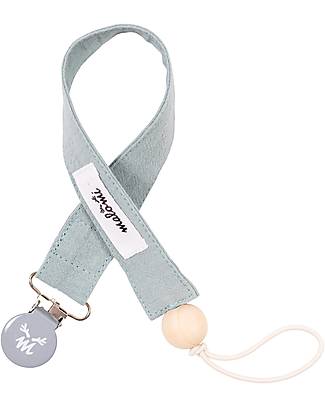 Malomi Kids Pacifier Clip - Old Green - 100% Cotton - 30cm Dummies & Soothers