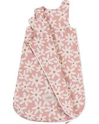 Malomi Kids Sleeping Bag 0-1Y - Blush Daises - TOG 2.5 - 100% Organic Cotton Oeko-Tex - 85x50cm Sleeping Bags