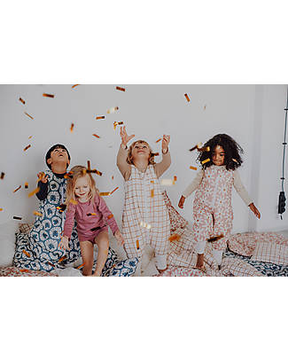 Malomi Kids Sleeping Bag with Legs 4-6Y - Blush Daises - TOG 2.5 - 100% Organic Cotton Oeko-Tex -110x56cm Sleeping Bags