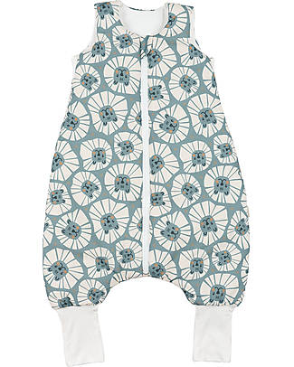 Malomi Kids Sleeping Bag with Legs 4-6Y - TOG 2.5 - Denim Lions - 100% Organic Cotton Oeko-Tex -110x56cm Sleeping Bags