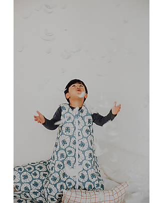 Malomi Kids Sleeping Bag with Legs 4-6Y - TOG 2.5 - Denim Lions - 100% Organic Cotton Oeko-Tex -110x56cm Sleeping Bags