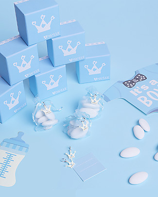 Mamijux Baby Bonbonniere Kit, Blue - Perfect for baby shower Party Favours