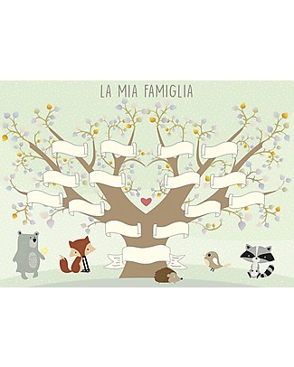Mamijux Family Heraldic Tree Poster, 30x42 cm Posters
