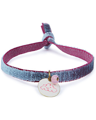 Mamijux Hand Painted Bracelet - Cloud - Velvet Stretch Lanyard Bracelets