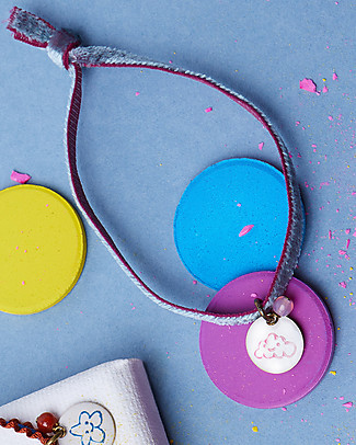 Mamijux Hand Painted Bracelet - Cloud - Velvet Stretch Lanyard Bracelets