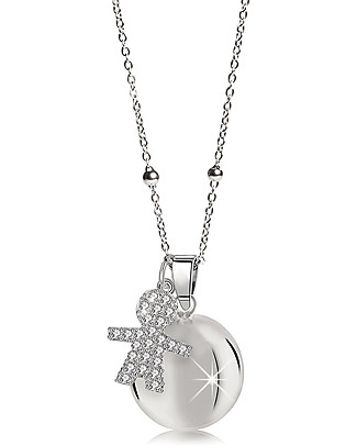 Mamijux Mexican Bola Pregnancy Chime - Baby Boy Crystal - Nickel Free Pregnancy Chimes