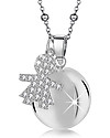 Mamijux Mexican Bola Pregnancy Chime - Baby Girl Crystal - Nickel Free Pregnancy Chimes