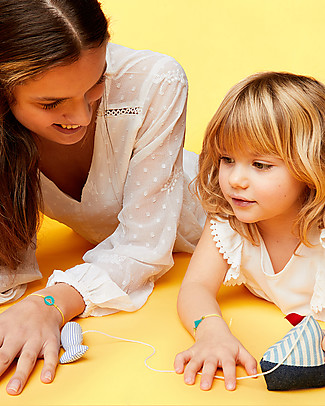 Mamijux Mom&Kids Bracelet - Aquamarine Enamel Boat Bracelets