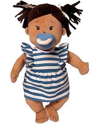 Manhattan toy Baby Stella Beige Doll with Dress and Magnetic Pacifier - 38 cm Dolls