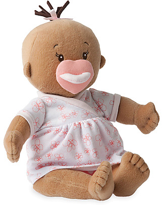 Manhattan toy Baby Stella Beige Doll with Dress and Magnetic Pacifier - 38 cm Dolls