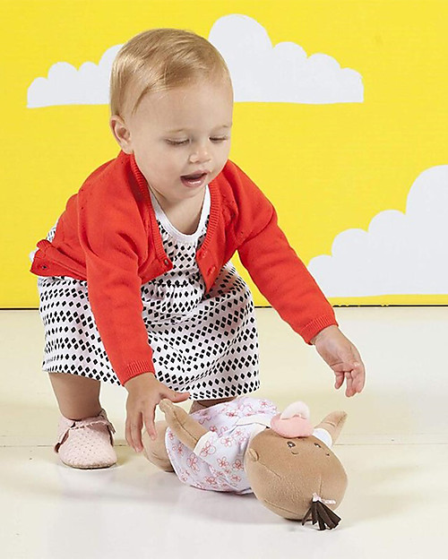 Manhattan toy Baby Stella Beige Doll with Dress and Magnetic Pacifier - 38 cm Dolls