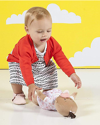 Manhattan toy Baby Stella Beige Doll with Dress and Magnetic Pacifier - 38 cm Dolls