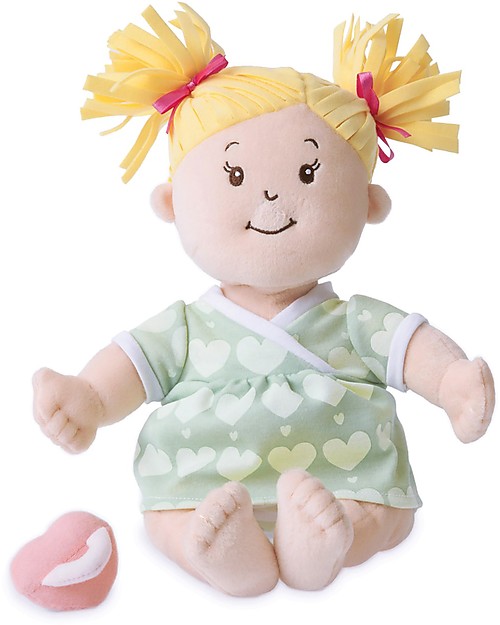 Manhattan toy Baby Stella Blonde Doll, with Dress and Magnetic Pacifier - 38 cm Dolls