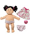 Manhattan toy Baby Stella Brunette Doll with Dress and Magnetic Pacifier - 38 cm Dolls