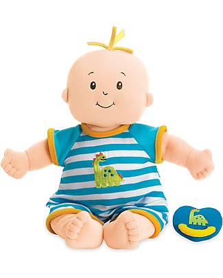 Manhattan toy Baby Stella Fella Doll with Onesie and Magnetic Pacifier - 38 cm Dolls
