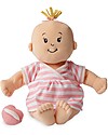 Manhattan toy Baby Stella Peach Doll with Dress and Magnetic Pacifier - 38 cm Dolls