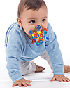 Manhattan toy Infant Rattle Teether, Transparent Atom - Safe and Colorful Teethers