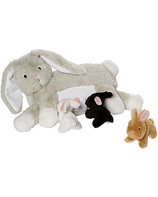 Manhattan toy Nursing Nola Rabbit - Stuffed Animal with Magnets - 25 cm Soft Toys
