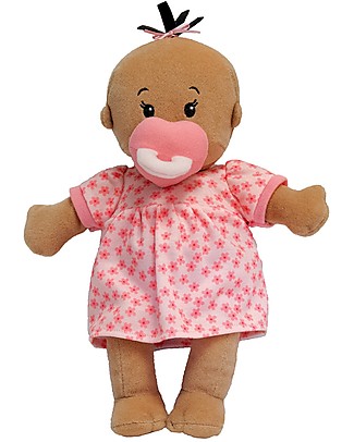 Manhattan toy Wee Baby Stella Beige Doll with Magnetic Pacifier and Dress - 30 cm Small Dolls