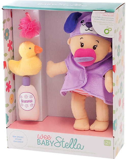 Manhattan toy Wee Baby Stella Doll - Bathing Set - 30 cm Small Dolls