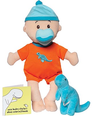 Manhattan toy Wee Baby Stella Doll - Dino Set - 30 cm Small Dolls