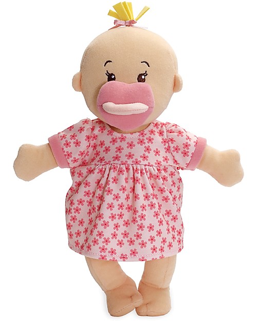 Manhattan toy Wee Baby Stella Peach Doll with Magnetic Pacifier and Dress - 30 cm Small Dolls