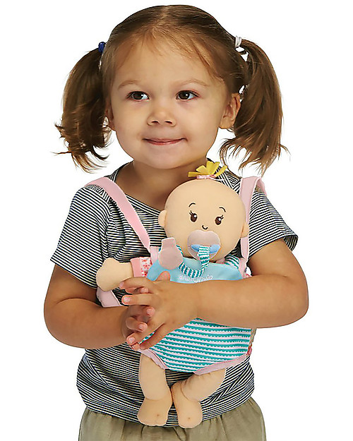Manhattan toy Wee Baby Stella Peach Doll with Magnetic Pacifier and Dress - 30 cm Small Dolls